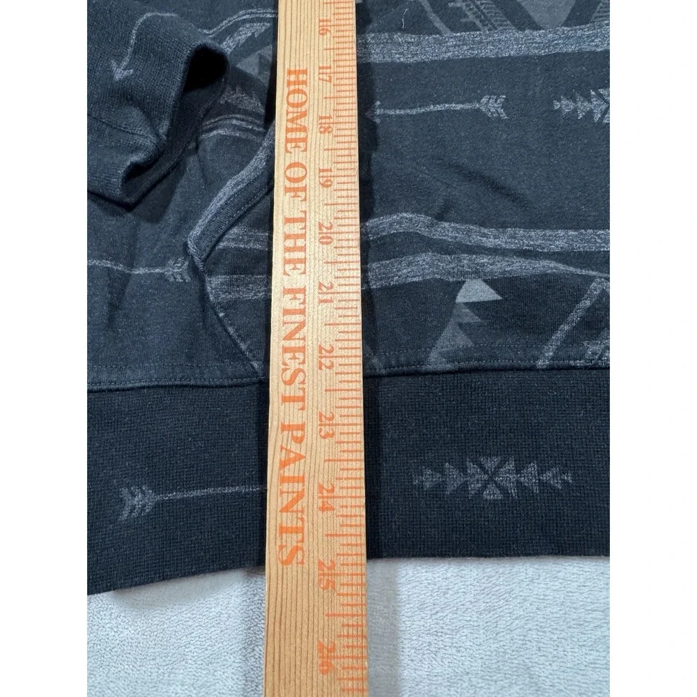 Polo Ralph Lauren Aztec Hoodid Pullover Size Small Black Cotton Soft